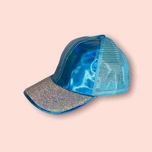 “Space blue” hat bling bling full stoned